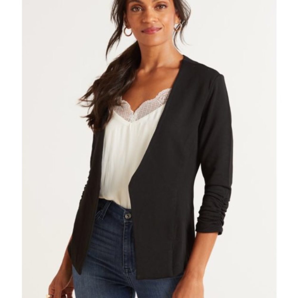 Tart Irene black knit blazer Evereve small